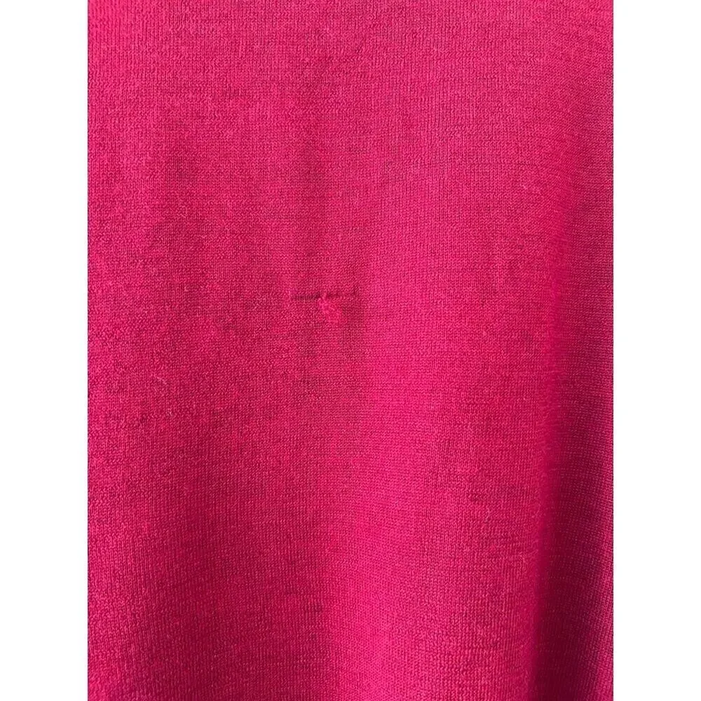 Vince Merino Wool Knit Sweater Burgundy Minimalist Quiet Luxury office wear XXL